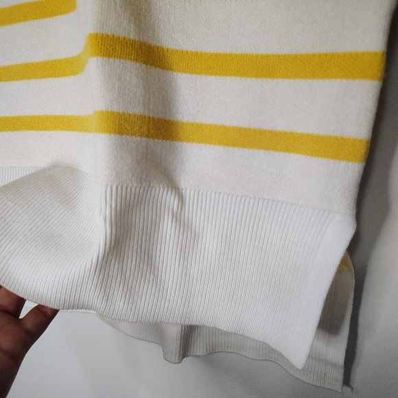 Philosophy women's sweater V neck, knit, pull on, striped, long sleeve, 1X. - Picture 7 of 16